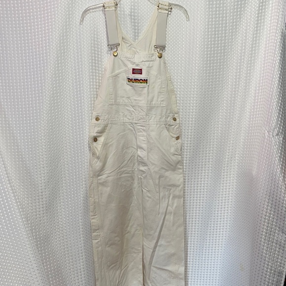 Vintage 90s Dickies Overalls Work  Men's Size 30x32 Cream - Picture 2 of 9